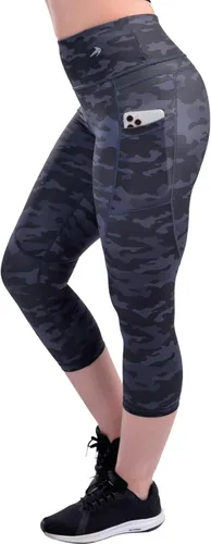 Vista 10 de CompressionZ Leggings capri de compresión de cintura alta para mujer, control de abdomen, entrenamiento, gimnasio, pilates, viajes, pantalones