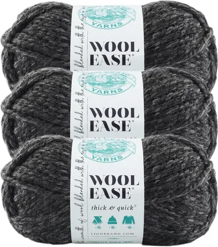 Vista 20 de Lion Brand Yarn - Ovillo de lana Wool-Ease Thick & Quick color fuerza aérea