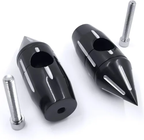 XKH - Elevadores de manillar con punta negra de 2 1/4 pulgadas, compatible con Harley Softail Dyna Sportster Custom de 1 pulgada [B00YB44RIW]