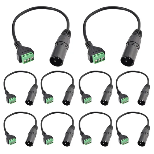 Vista 8 de 4PCS XLR Macho y Hembra Conector a 3 Pin Tornillo Terminal Cable