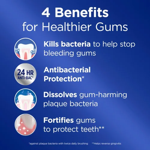 Vista 2 de Pasta dental Crest Pro-Health Gum Detoxify Deep Clean, 4.8 onzas Paquete de 3 - Pasta de dientes anticariada, antibacteriana con flúor, clínicamente