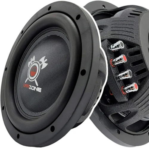 Vista 5 de Gravity Warzone WZ12D4 12 pulgadas 1500 vatios Max Power Elite Audio Subwoofer superficial 4 Ohm DVC - Bobina de voz dual estéreo de grado