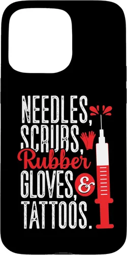 Vista 31 de Needles Scrubs Gloves Tattoos Phlebotomist Phlebotomy Tech Case for iPhone 16