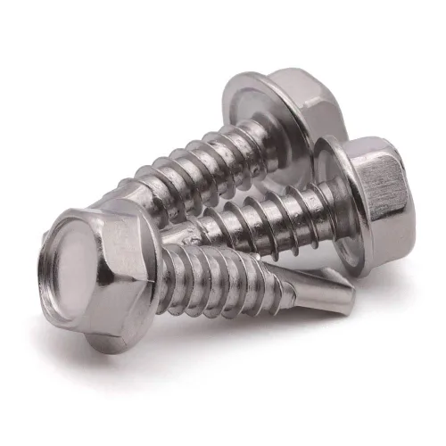 Vista 5 de Tornillos autoperforantes de cabeza hexagonal #8 x 1 (paquete de 100) (1/2 a 2 pulgadas disponibles), 410 tornillos de chapa autoperforantes