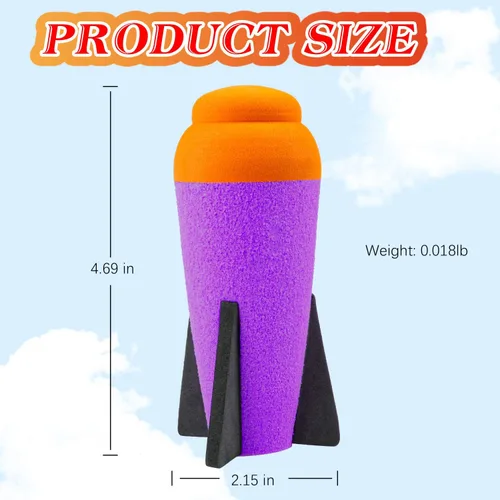 Vista 5 de Aevdor Mega recarga de misiles para Nerf N-Strike Elite Series, 6 paquetes, balas de espuma compatibles con dardos de cohetes para pistola Nerf