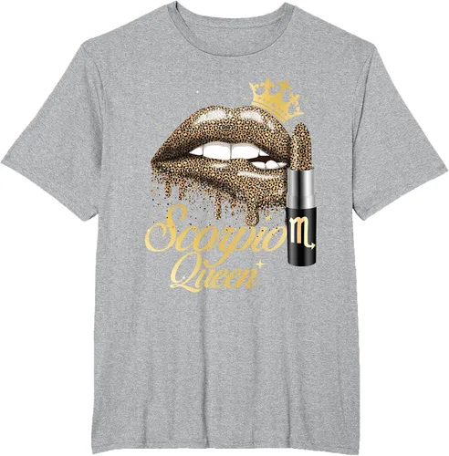 Vista 20 de Scorpio Queen - Zodiac Sign Horoscope Birthday T-Shirt Negro