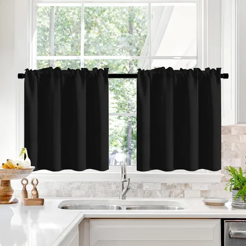 Vista 163 de [Usado] Deconovo Cortinas opacas, aislamiento térmico, dobladillo para barra, reducción de ruido, certificado Oeko-TEX, cortinas de oscurecimiento