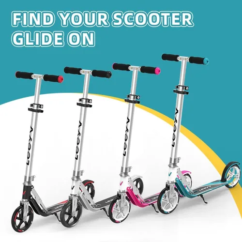 Vista 8 de Adult Scooter with Big Wheels Adjustable Height, Foldable Aluminum Frame Smooth Ride for Urban Commuting and Outdoor Fun Suitable for Teens