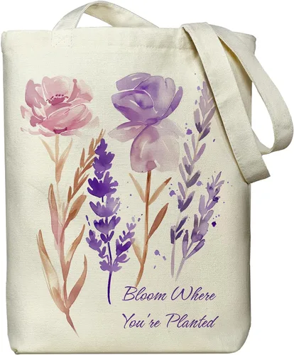 Vista 20 de itgowisa Bolsa de lona para mujer, bolsa de mano con bolsillo interior con cremallera, bolsa de lona con cremallera para compras, trabajo