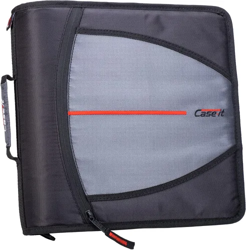 Vista 9 de Case-it Mighty Zip Tab - Carpeta escolar con cremallera, junta tórica de 3", capacidad para 600 hojas, carpeta expansible de 5 asignaturas