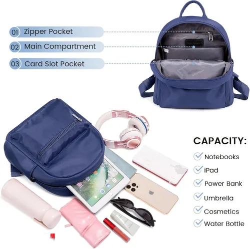 Vista 3 de LOVEVOOK Mini mochila pequeña y linda mochila de moda para niñas y mujeres