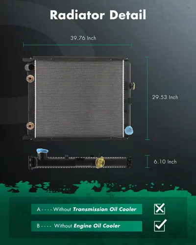 Vista 2 de SCITOO 16400E0231 Radiador de Reemplazo Compatible 2005-2007 para Hino 238 2006-2007 para Hino 258LP