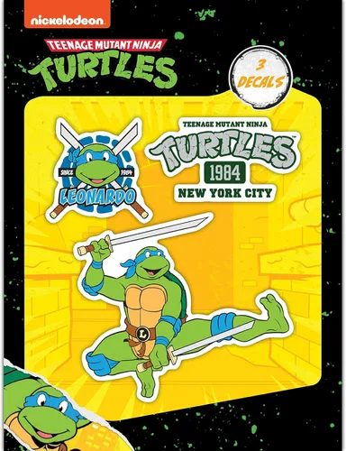 Vista 8 de TMNT - Juego de 3 calcomanías de vinilo Donnie de las Tortugas Ninja Adolescentes Mutantes para coche, botella de agua, bicicleta, casco, laptop