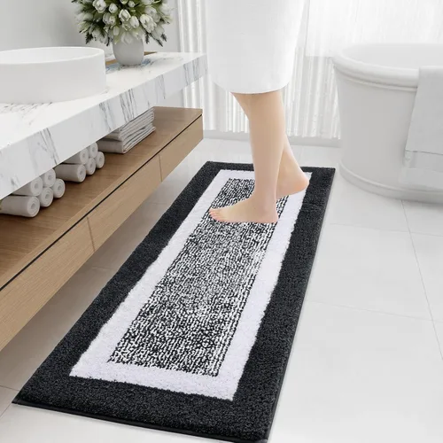 Vista 104 de OLANLY Alfombras de baño 24x16, tapetes de baño extra suaves y absorbentes de microfibra, antideslizantes, lavables a máquina, secan rápido