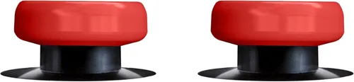 Vista 2 de KontrolFreek No-Slip Thumb Grips for Nintendo Switch Pro and Switch 2 Controller 4-Pack Red & Black