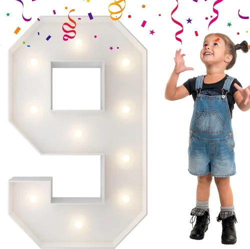 Vista 24 de Letras iluminadas de marquesina de 4 pies, letras grandes de marquesina, marco de globos de mosaico, letras grandes para decoración de compromiso