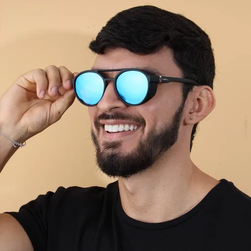 Vista 5 de Marfil Orion - Gafas de sol redondas Steampunk gafas de sol para mujer filtro UV 400 lentes de sol circulares para hombre