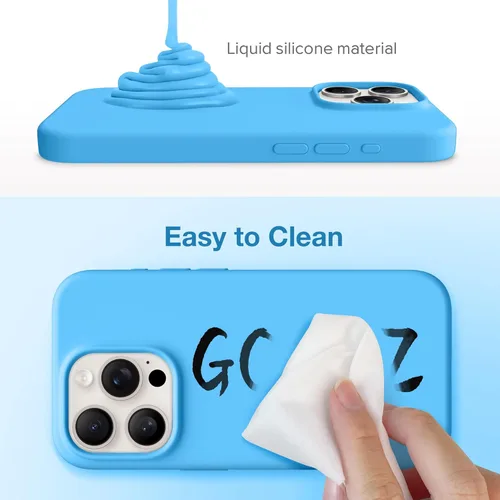 Vista 540 de GONEZ Funda magnética para iPhone 14, compatible con Magsafe, con protector de pantalla + protector de cámara, forro de microfibra antiarañazos