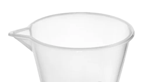 Vista 2 de EISCO Medida cónica, 0.8 fl oz - Plástico de polipropileno, translúcido - Caño de vertido - Graduaciones elevadas de 0.0 fl oz - Base hexagonal