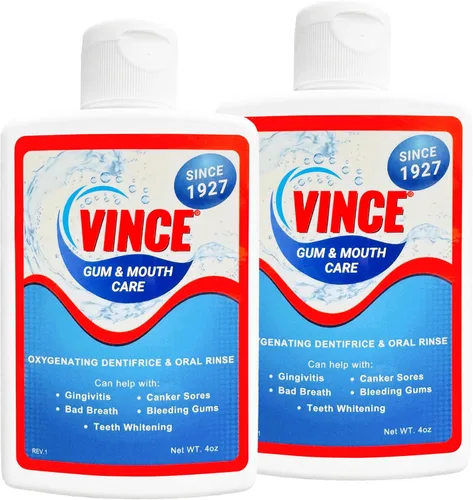 Vista 10 de Vince Polvo de pasta de dientes para encías y boca - Dentifrice y enjuague bucal - Prevención de caries - Gingivitis - Encías irritadas, sangrantes