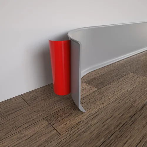 Vista 8 de COUKIU Moldura Flexible para Zócalo, 3 Pulgadas x 40 Pies Base de Pared de Vinilo Autoadhesiva Base Cove, Moldura de Base de Pared de Goma