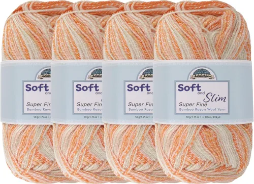 Vista 107 de JubileeYarn Hilo Suave y Delgado - 50g/madeja Mezcla de Rayón de Bambú y Lana - Pegaso - 2 madejas