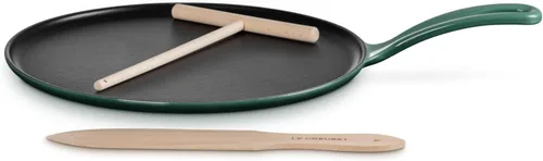 Vista 2 de Le Creuset Sartén redonda tradicional de hierro fundido esmaltado, 10.25 pulgadas, Artichaut