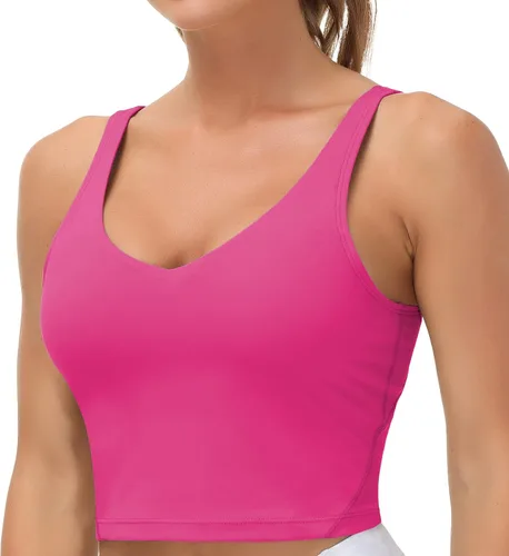 THE GYM PEOPLE - Brasier deportivo para mujer de línea larga, sin alambres, con relleno y soporte medio