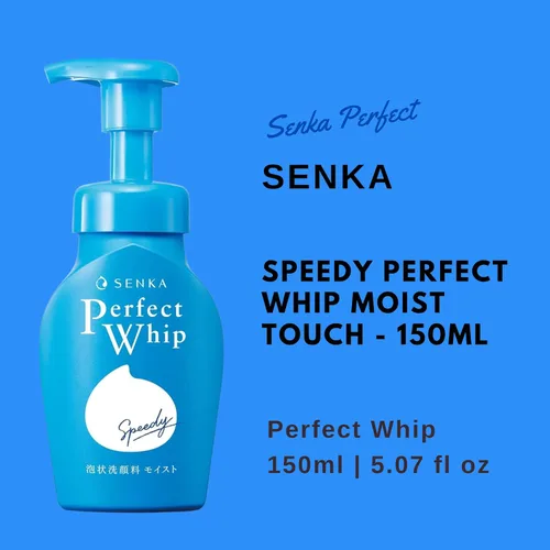 Vista 2 de Senka Speedy Perfect Whip Moist Touch - Juego de papel secante de 5.1 fl oz