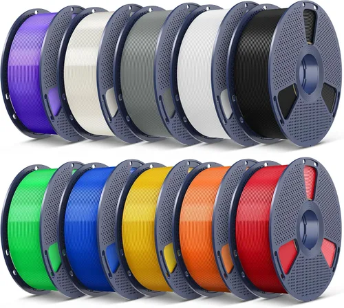 Vista 26 de SUNLU - Filamento PLA Plus 1.75mm Negro 1KG, Filamento para impresora 3D enrollado cuidadosamente 1.75mm, PLA+ 1000g, precisión dimensional de +