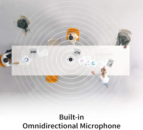 Vista 5 de j5create 360 Degree All Around Meeting Webcam - 1080P HD Video Conference Camera with High Fidelity Microphone, USB-C for Video Conferencing