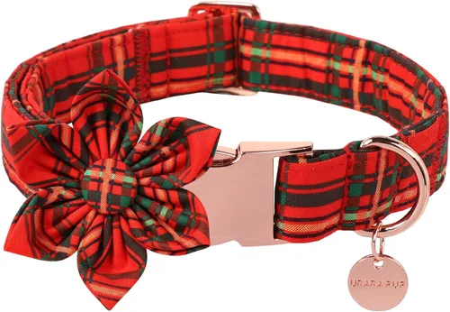 Vista 39 de Collar de Navidad para perro con pajarita, collar de Navidad para cachorros, hembras, machos, perros o gatos, collares con lazo con hebilla de metal