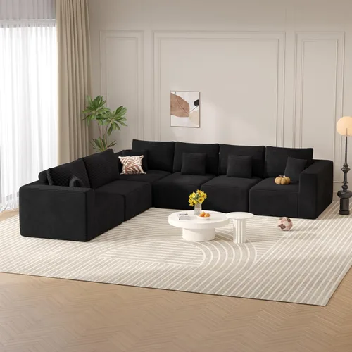 Vista 35 de Sofá cama modular, sofás de nube convertibles para sala de estar, 2 tumbonas de pana sin hueso, sofá cama de gran tamaño para dormitorio,