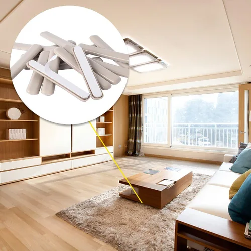 Vista 5 de Ezprotekt Paquete de 16 Tiras Deslizadoras Autoadhesivas para Mover Muebles para Alfombras, Almohadillas Rectangulares para Mover Muebles de 1/2 x 4