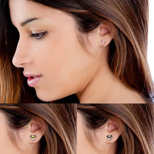 Vista 2 de Disney Mickey and Minnie Mouse Fashion Stud Earring Set - 345 Pairs Per Set