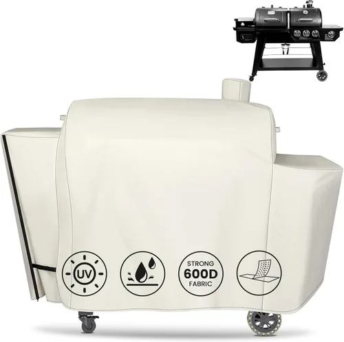 Vista 38 de QuliMetal Funda para ahumador eléctrico Pit Boss Serie 3 – Cubierta para parrillas Pit Boss PBV3G1 Ahumador vertical 600D resistente al agua