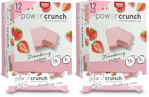 Vista 23 de Power Crunch - Barras de oblea proteica, snacks altos en proteínas con delicioso sabor, red velvet, 1,4 onzas (12 unidades)