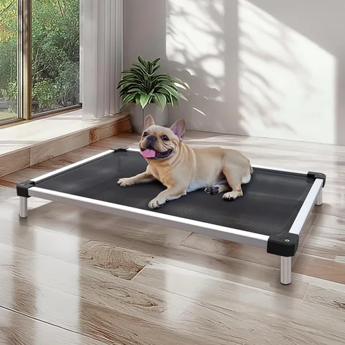 Vista 11 de FXW TitanNest - Cama elevada para perros a prueba de masticación, cuna elevada para uso en interiores, exteriores y campamentos, cama refrescante