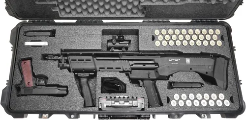 Vista 2 de Case Club Case fits Kel-Tec KSG and Standard Manufacturing DP-12 in Pre-Cut Waterproof Shotgun Case with Accessory Box and Silica Gel to Help