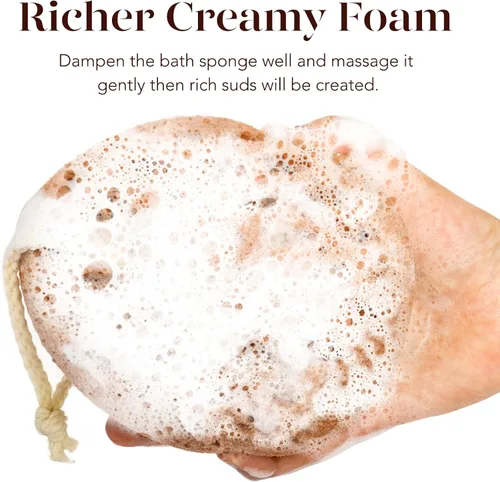 Vista 3 de BAIMEI IcyMe Esponja de baño, esponja de luffa para el cuerpo, esponja de limpieza en forma de pompón para la ducha, esponja de uso en la ducha
