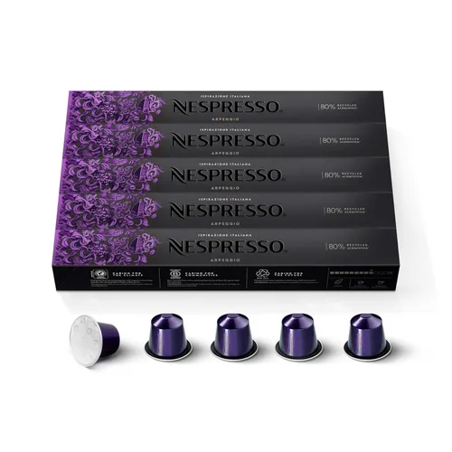 Cápsulas Nespresso OriginalLine, Ispirazione Firenze Arpeggio, café espresso tostado oscuro, 50 cápsulas de café espresso, preparación 1.35 oz