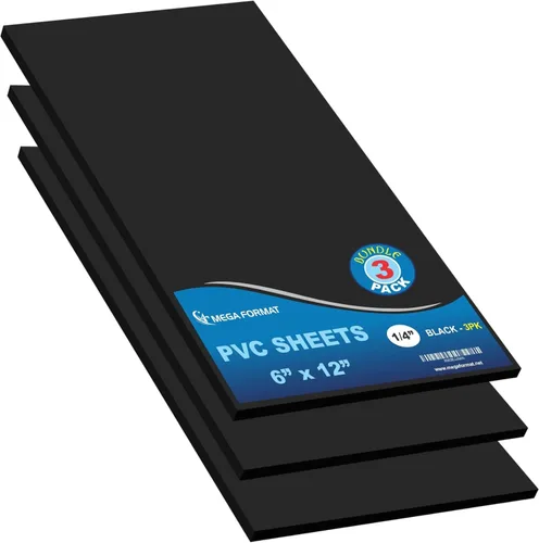 Vista 98 de Mega Format Hojas de plástico de PVC expandido – Hoja negra rígida de 5 x 7 pulgadas para manualidades, señalización y exhibiciones – Sintra