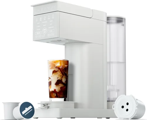 Vista 11 de Chefman Caffeinator - Cafetera de una sola porción, Kcups y molidos de cerveza, cafetera de goteo con ajustes de fuerza de preparación, función