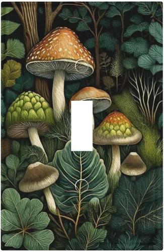 Vista 147 de Cubiertas de Interruptor de Luz Artísticas Decorativas Boho Figura Abstracta Interruptor de Pared Único Placa de Interruptor Decorativo Placa