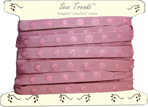 Vista 23 de 2 yardas de plástico con botón a presión de cinta de poliéster gancho y ojal con cremallera Popper Press Stud Fastener-Baby Blue