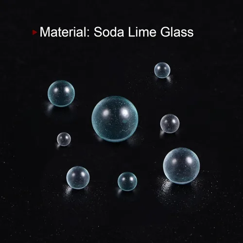 Vista 5 de HARFINGTON 1200 cuentas de vidrio para hervir bolas de vidrio de 0.118 pulgadas de soda y lima, para mezclar botellas, transparente