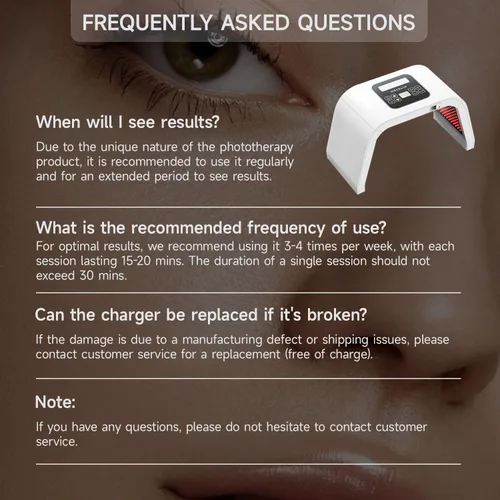 Vista 7 de Megelin Máquina de Terapia de Luz LED de 8 en 1