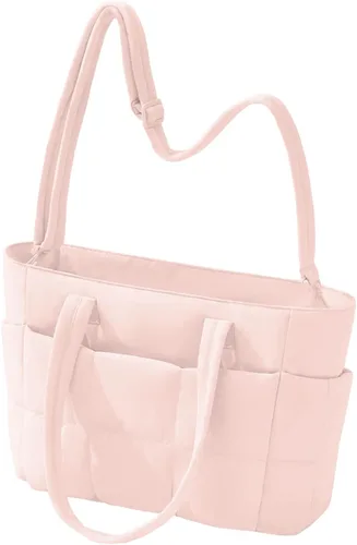 Vista 11 de Tote Bag for Women Puffer,Travel Tote Bag with Laptop Compartment Lightweight,Work Handbag with Strap for Gym,Nurse