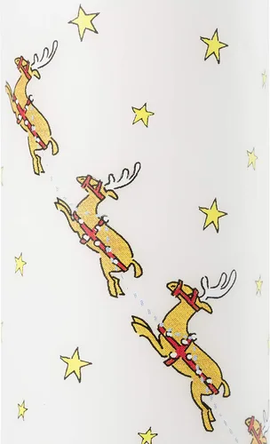Vista 3 de Alison Gardiner Santa's Sleigh - Vela de pilar de Adviento de Navidad, vela de cuenta regresiva de cera sin perfume para Navidad, vela de Adviento