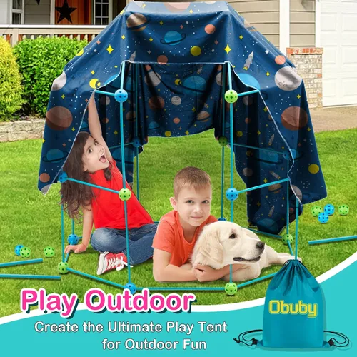 Vista 3 de Fuerte de construcción para niños Juego de construcción 85/120 Piezas Último Regalo de constructor de fuertes Construir paquetes de fabricación